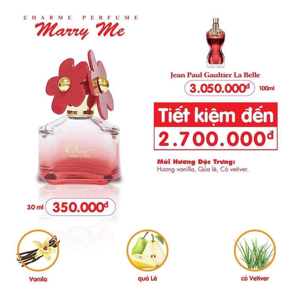 [Charme] Nước Hoa Nữ Charme Marry Me 30ml